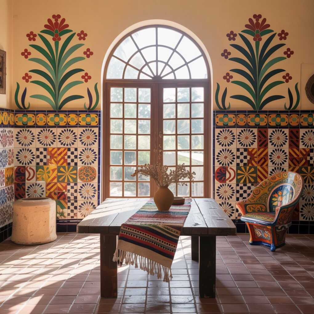 Use Colorful Tiles Mexican interior design
