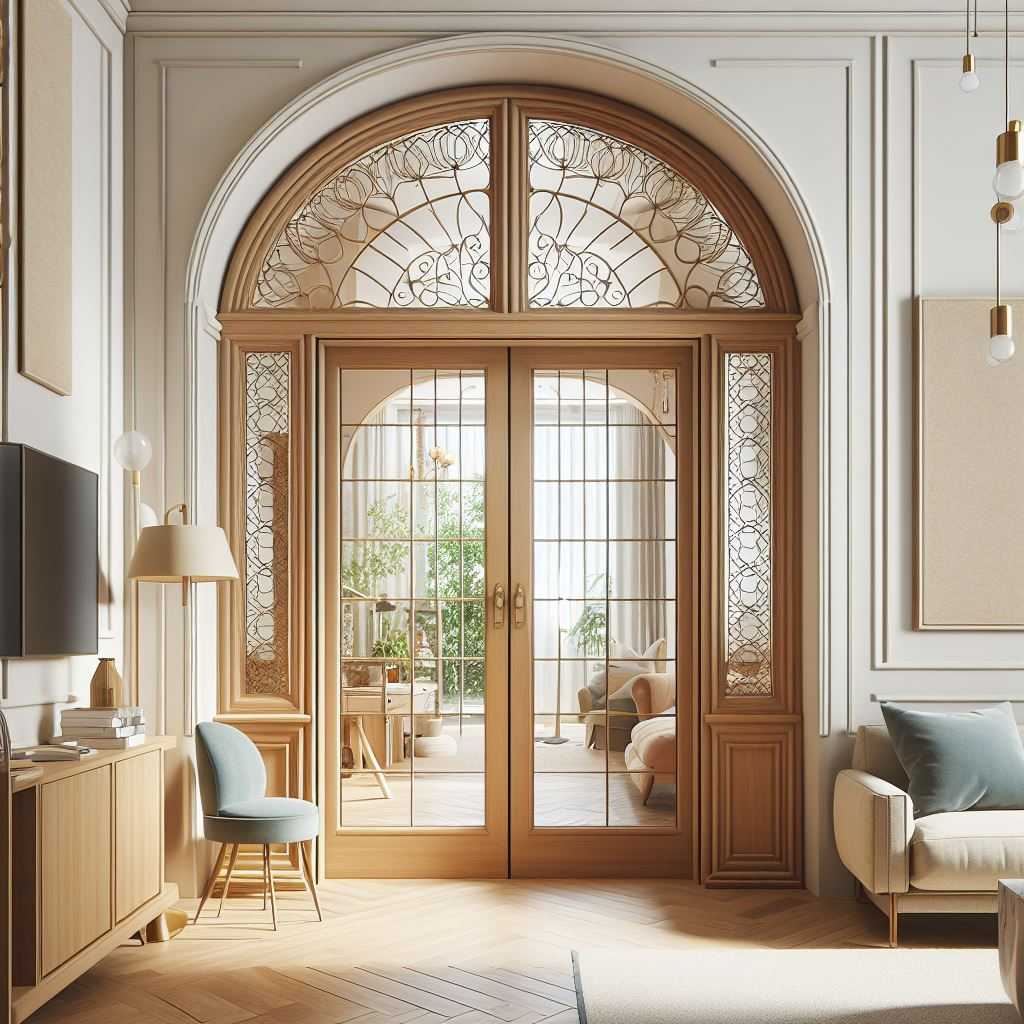 Arched Pocket Doors with Screens