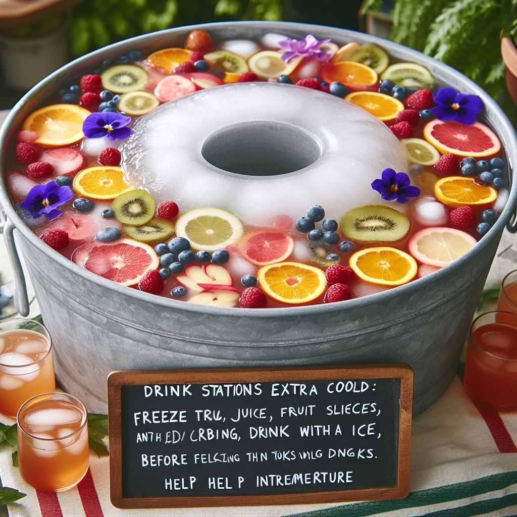 Beverage Tub with Ice Ring