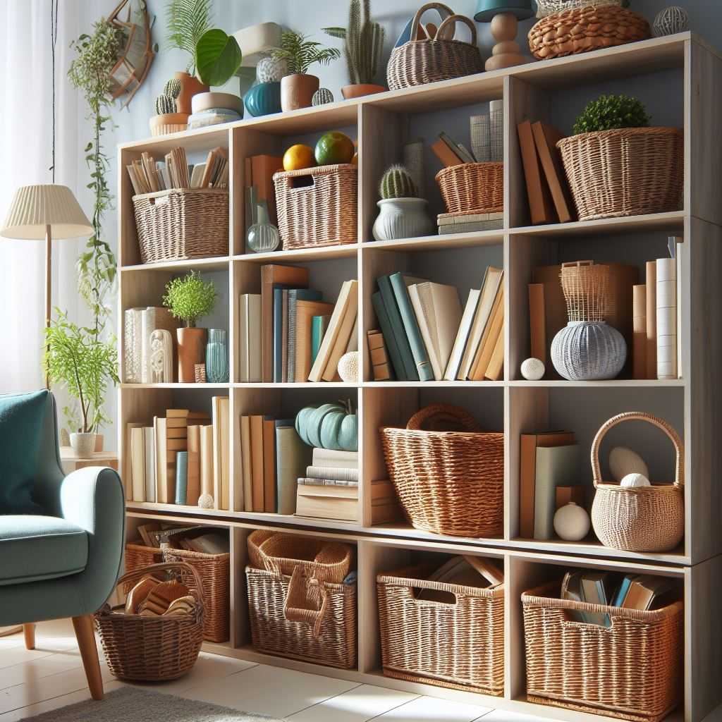 Bookshelf Basket Bonanza