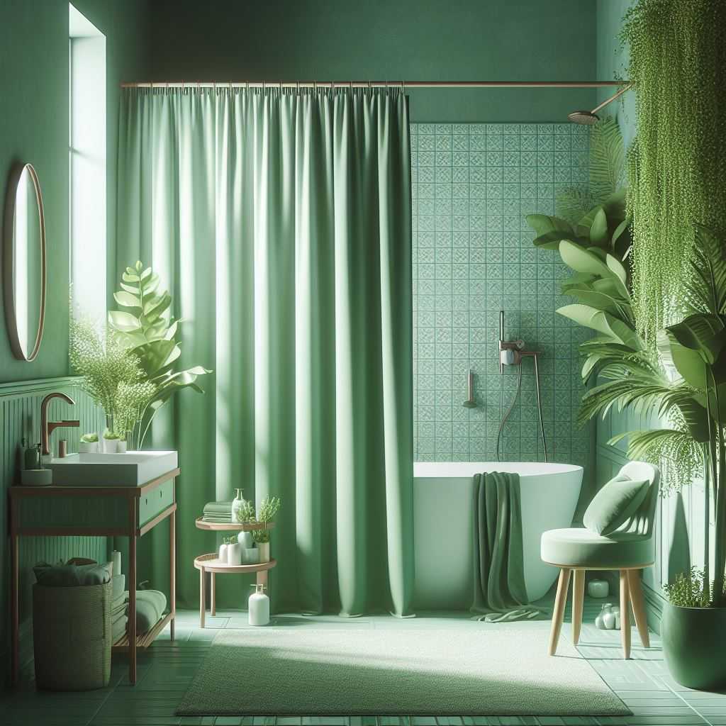Create a Green Shower Curtain