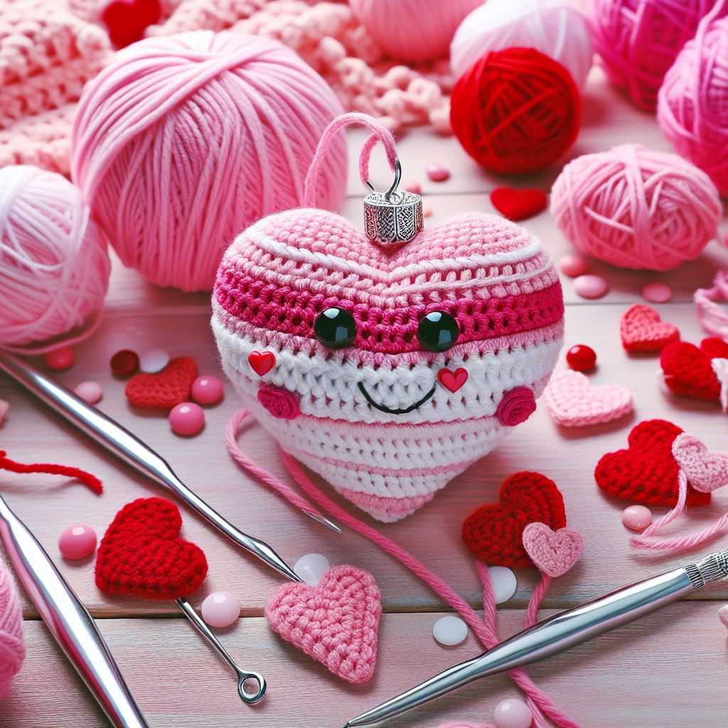 Crochet Heart Garland