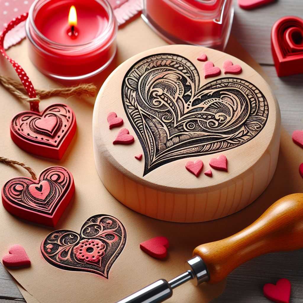 DIY Heart Stamp Art