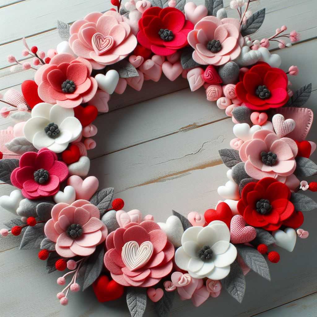 Felt Flower Wreath