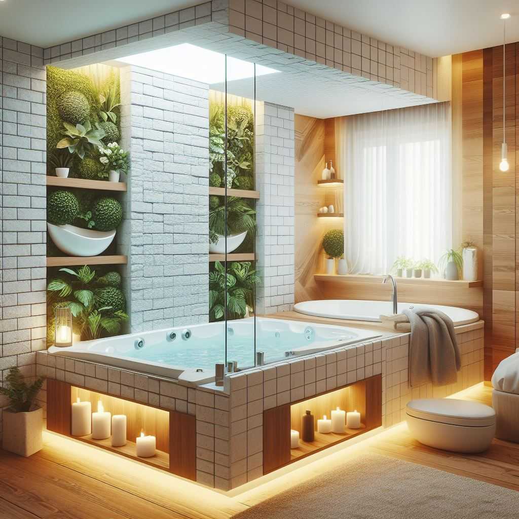 Half Walls with Built-In Jacuzzis