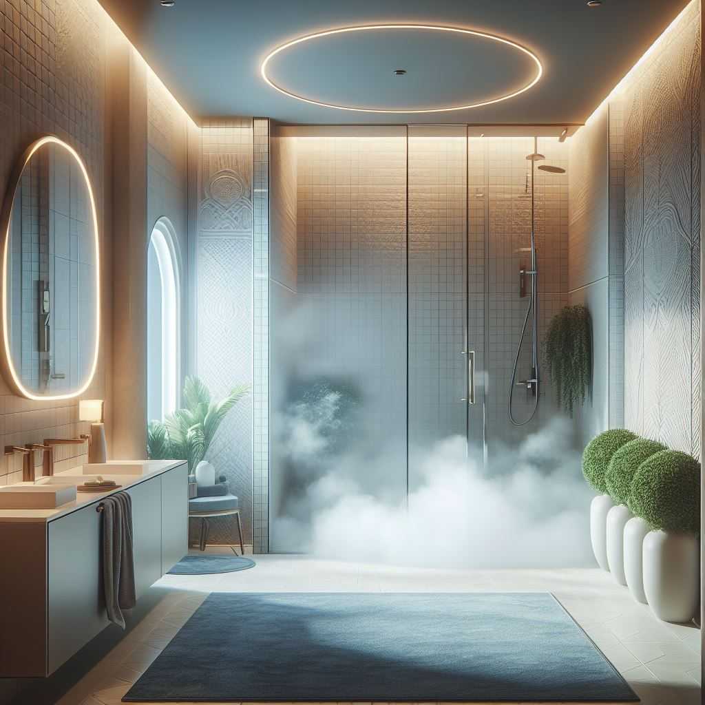 Half Walls with Built-In Steam Rooms