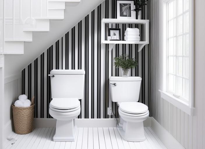 Minimalist White Powder Room