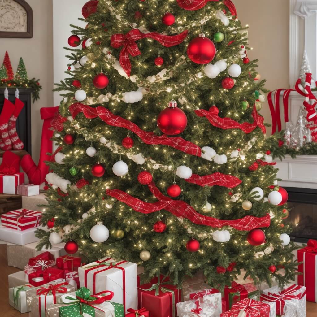 Mix and Match Christmas tree Decor: Red and Green Ornaments