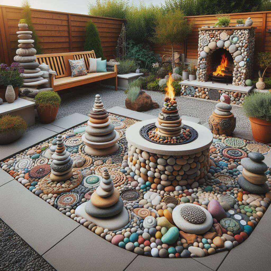 Pebbles in Fire Features