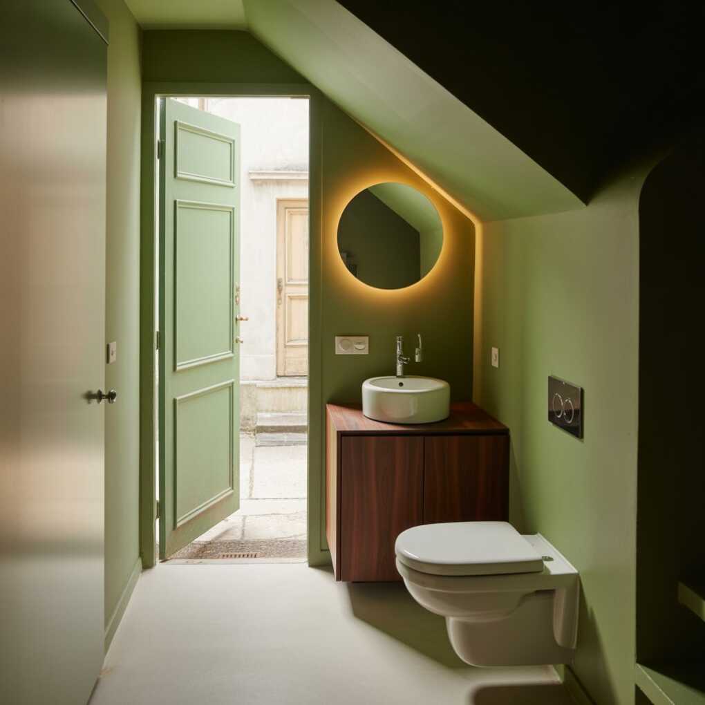 Powder Room Under Stairs Design Ideas