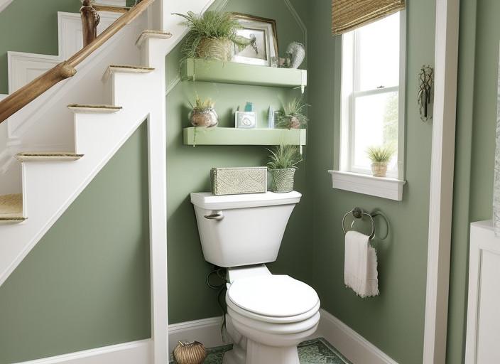 Small Boho Powder Room