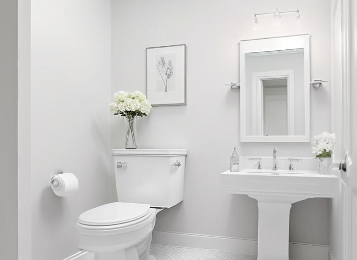 Small Contemporary Powder Room