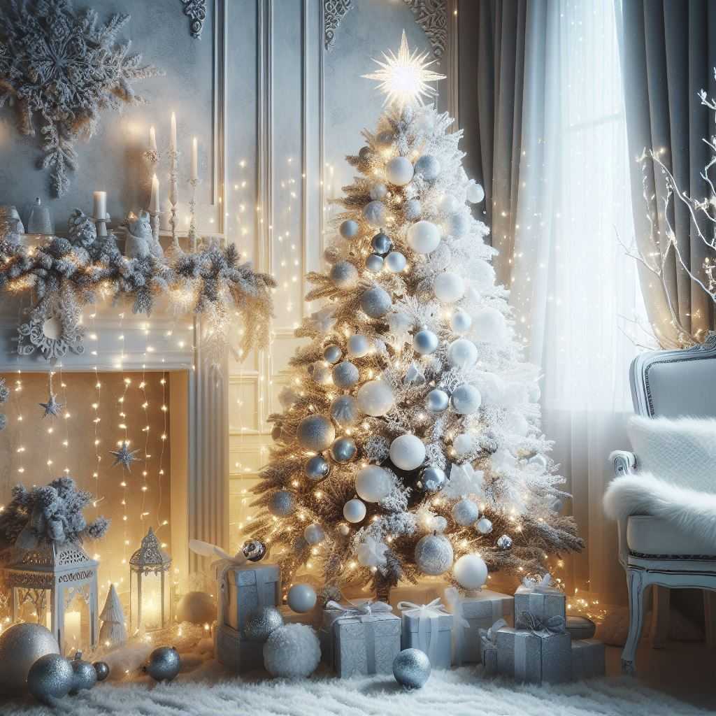 Snowy White Christmas Tree