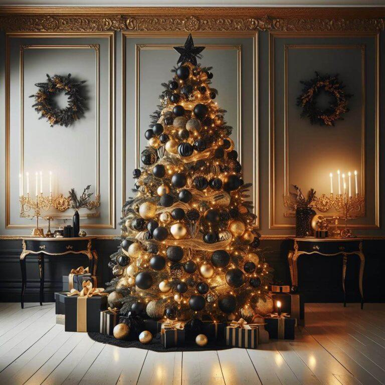 15 Super Elegant Black and Gold Christmas Tree Holiday Decor Ideas » HomeDecorFull