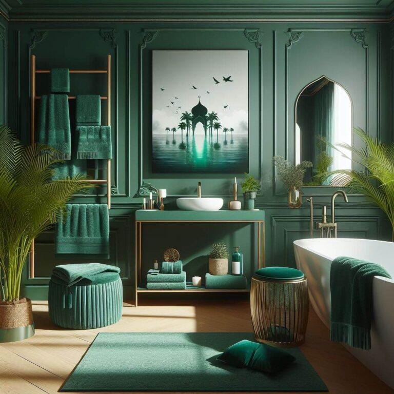 15 Emerald Green Bathroom Ideas Create A Stunning Oasis In Your Home Towels And Bath Mats Luxurious Touch 768x768