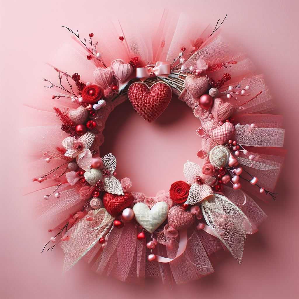 Tulle Wreath for Valentine’s Day
