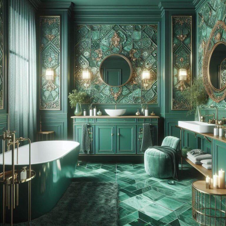 15 Emerald Green Bathroom Ideas Create A Stunning Oasis In Your Home Wall Tiles Transform Your Bathroom Into A Jewel Box 768x768