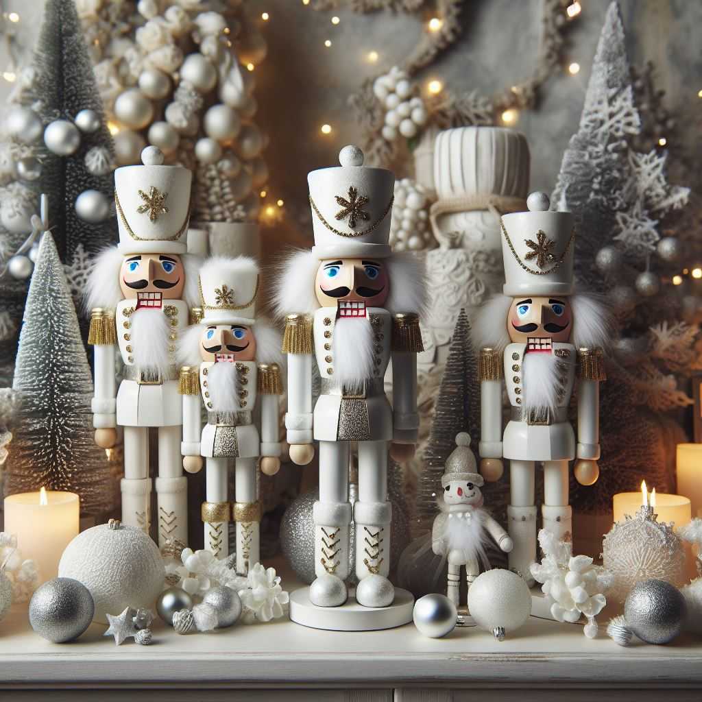 White and Silver Nutcrackers