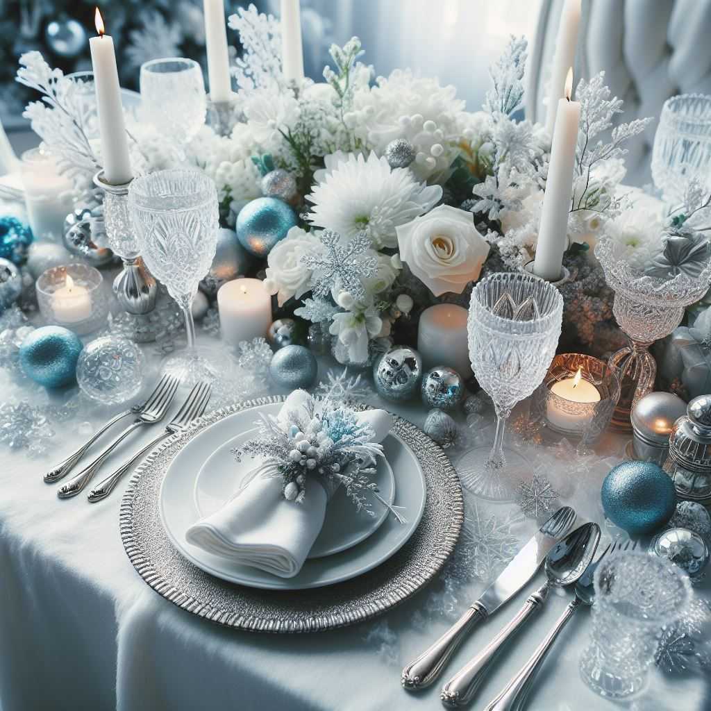 Winter Wonderland Table Setting