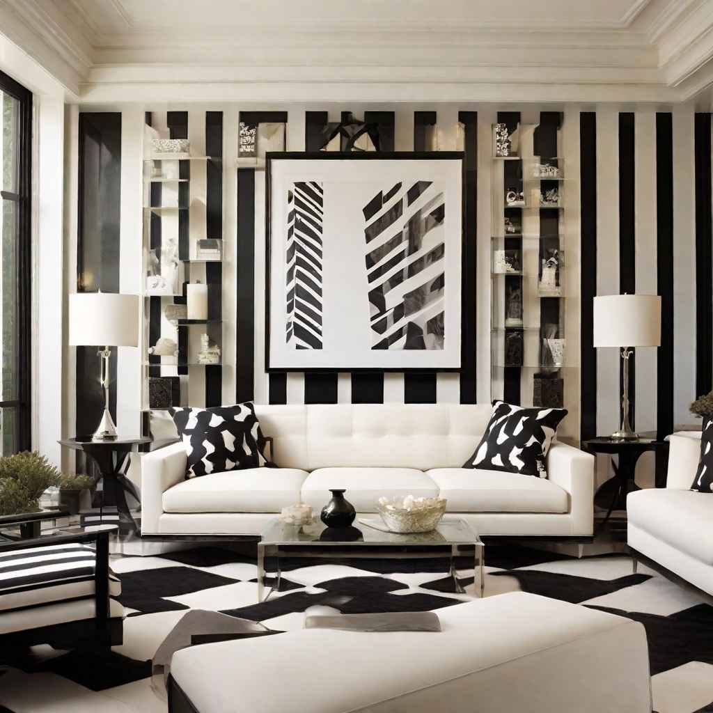 Black and White Accent Wall