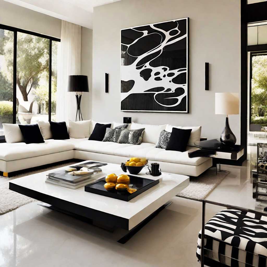 Black and White Coffee Table