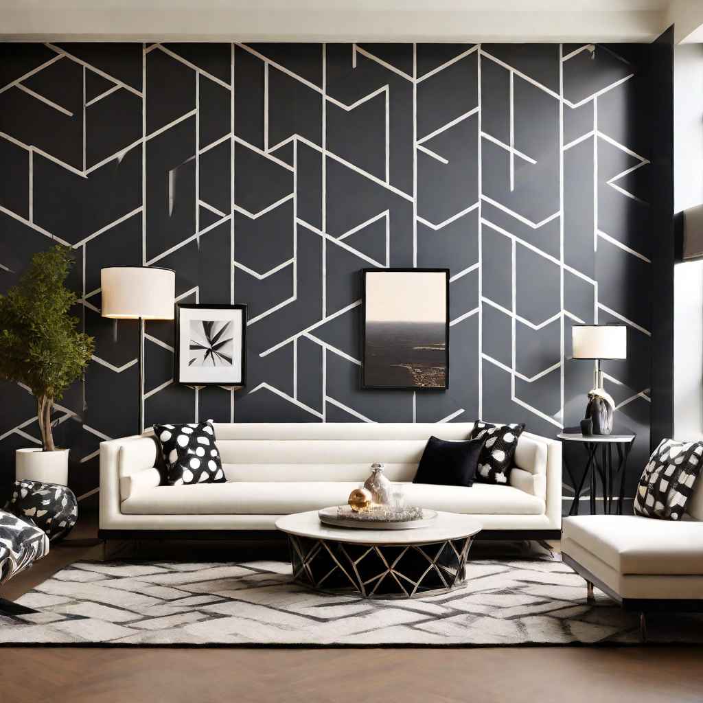 Black and White Geometric Wallpaper
