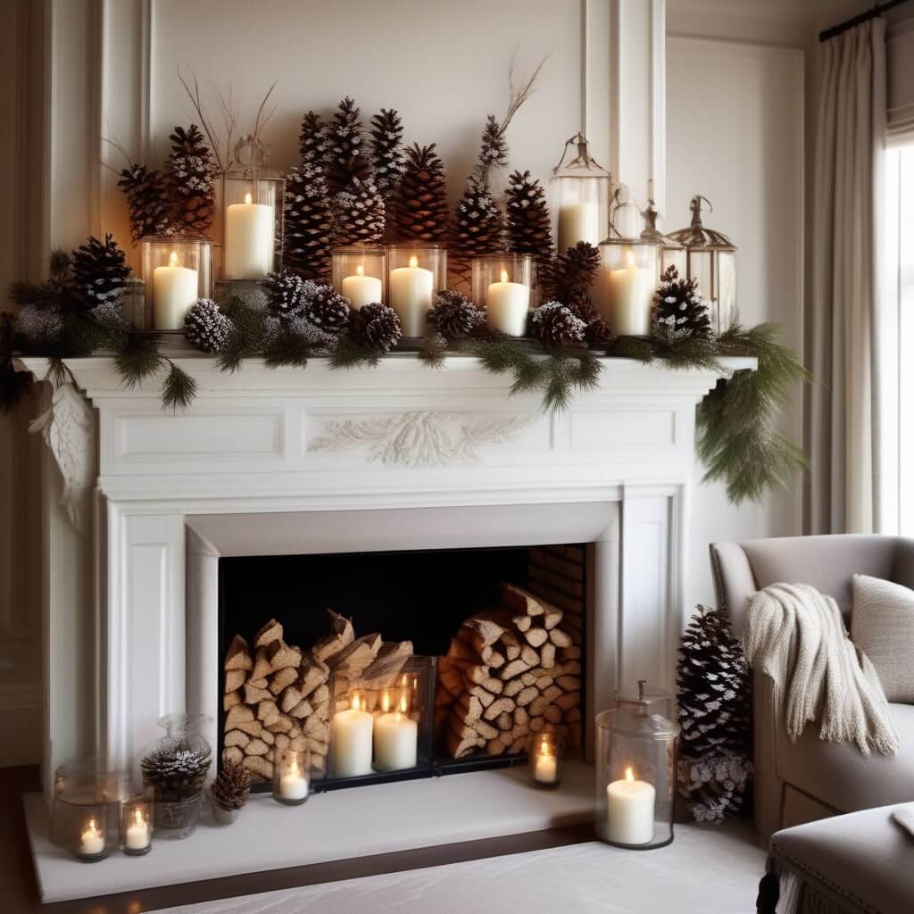 Nestle Candles in Pinecones for a Fall/Winter Vibe