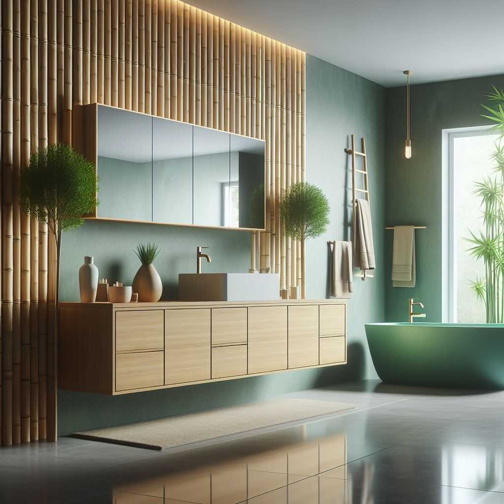 Bamboo Floating Vanity