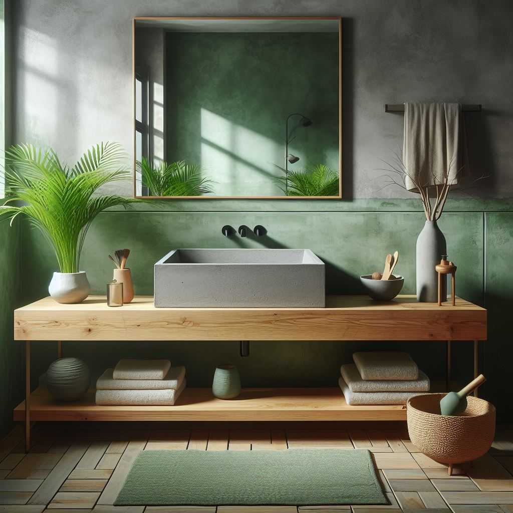 Concrete Rectangle Sink