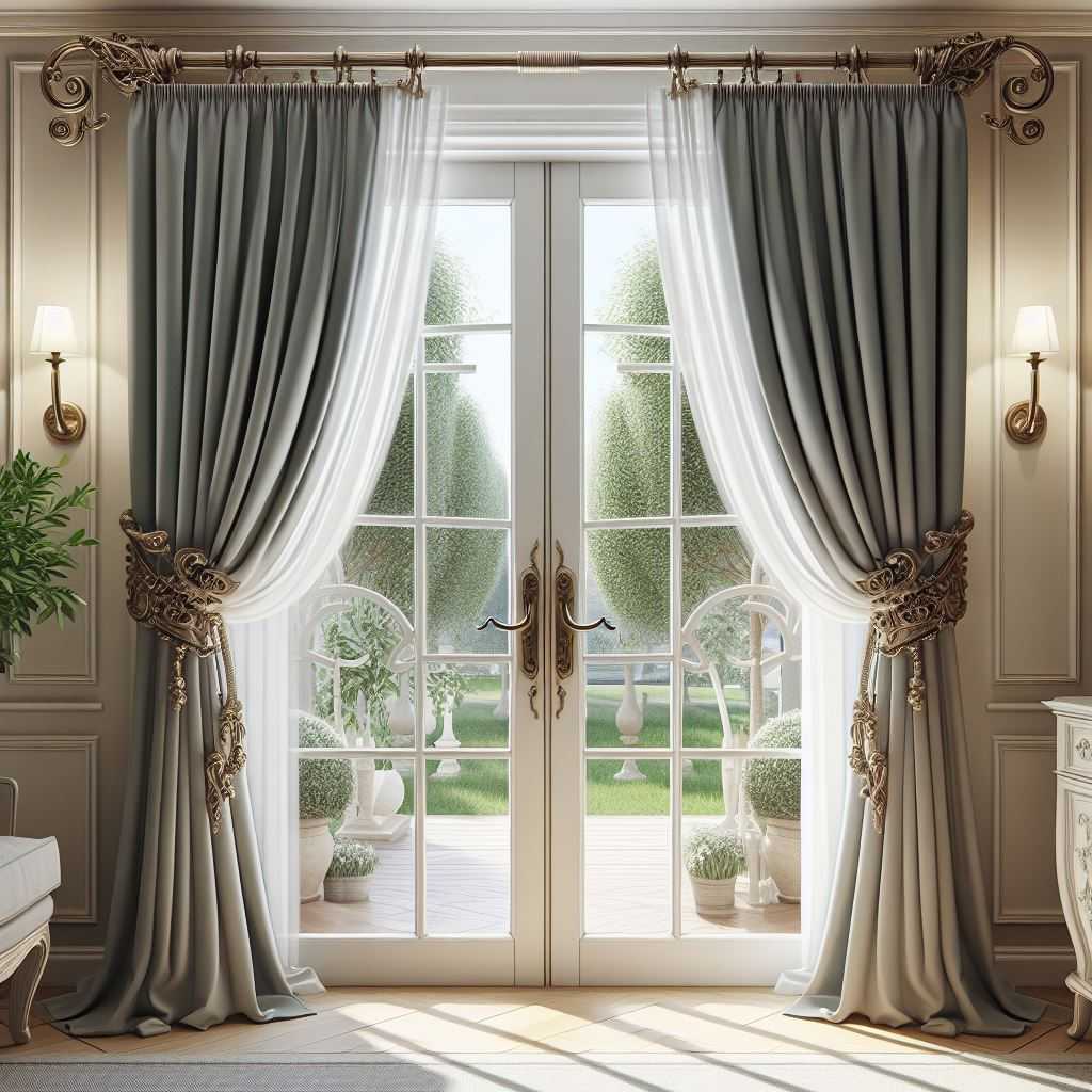 French Door Curtain Rods