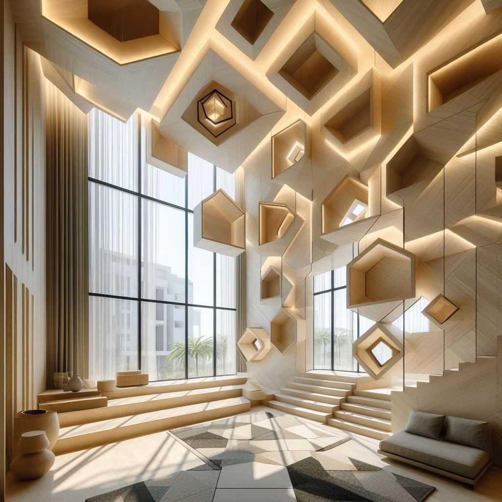 Geometric Interior Window Pattern