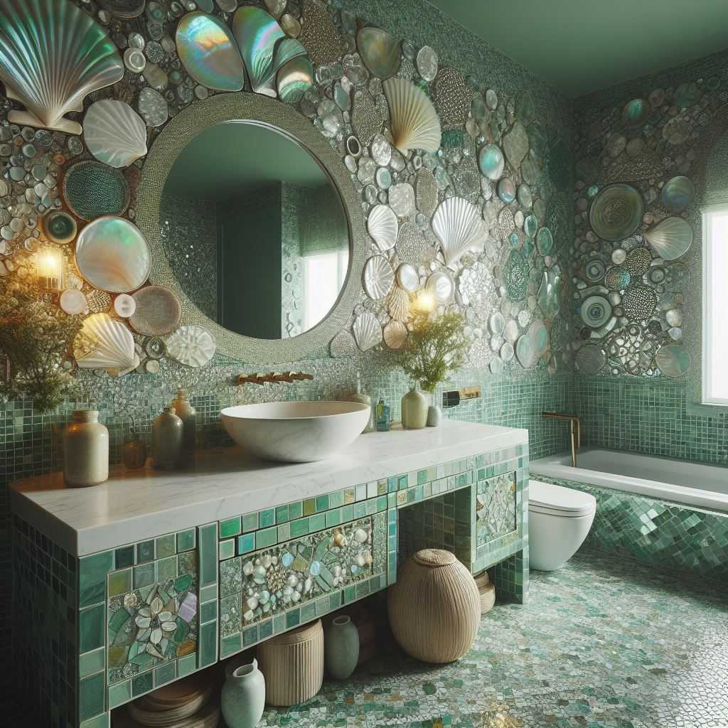Recycled Glass & Shell Tile