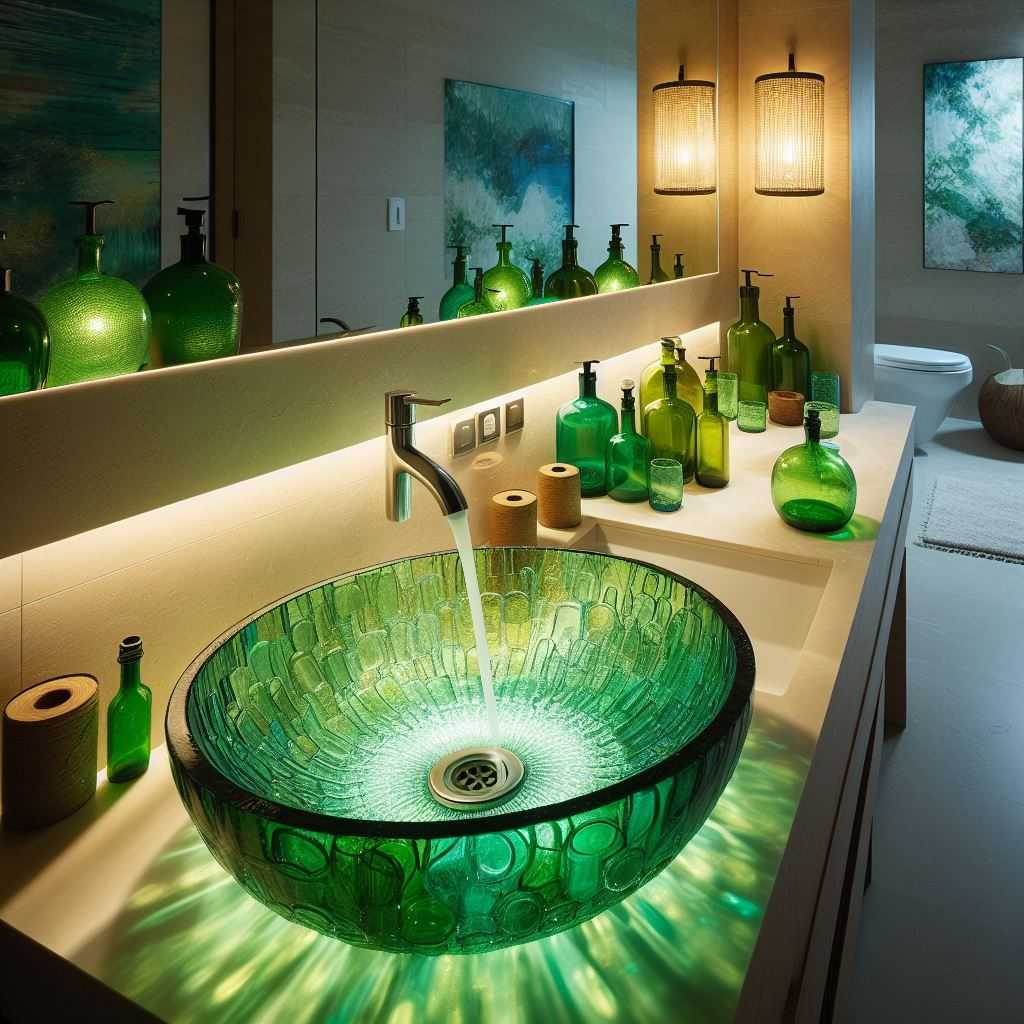 Recycled Glass Vessel Sink