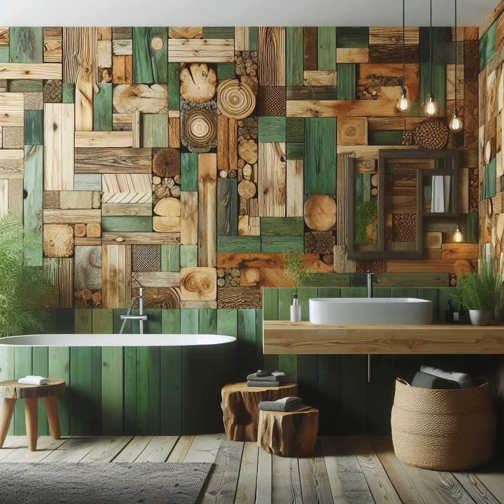 Recycled Wood Feature Wall