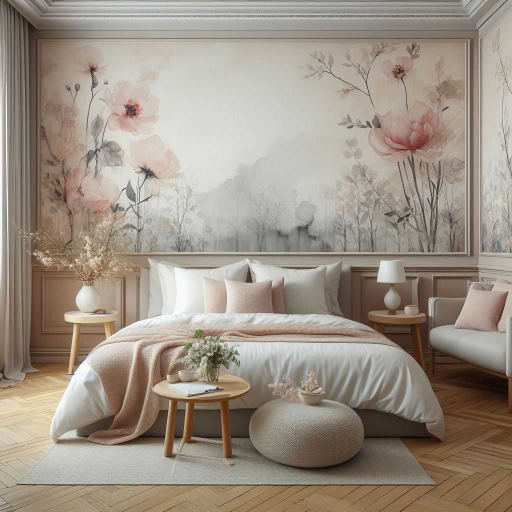 Watercolor Floral Mural