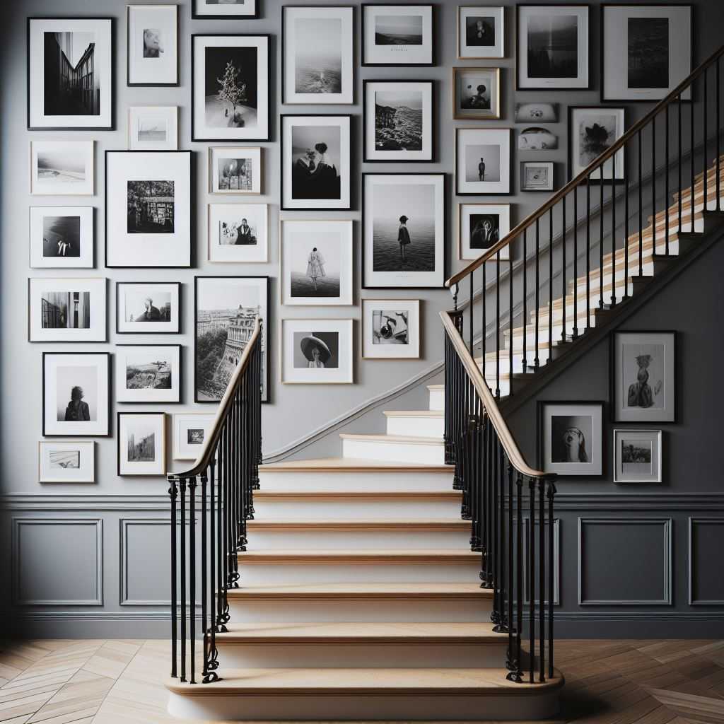 Classic Black and White Photo Wall