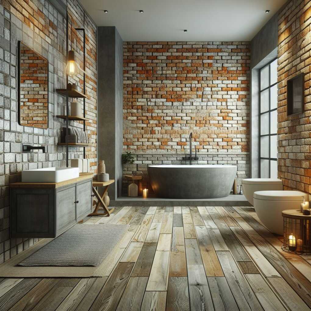 Brick-Look Wood Tiles for Industrial Edge
