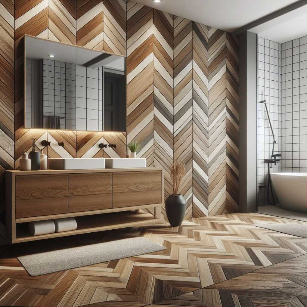 Chevron with Contrasting Tones