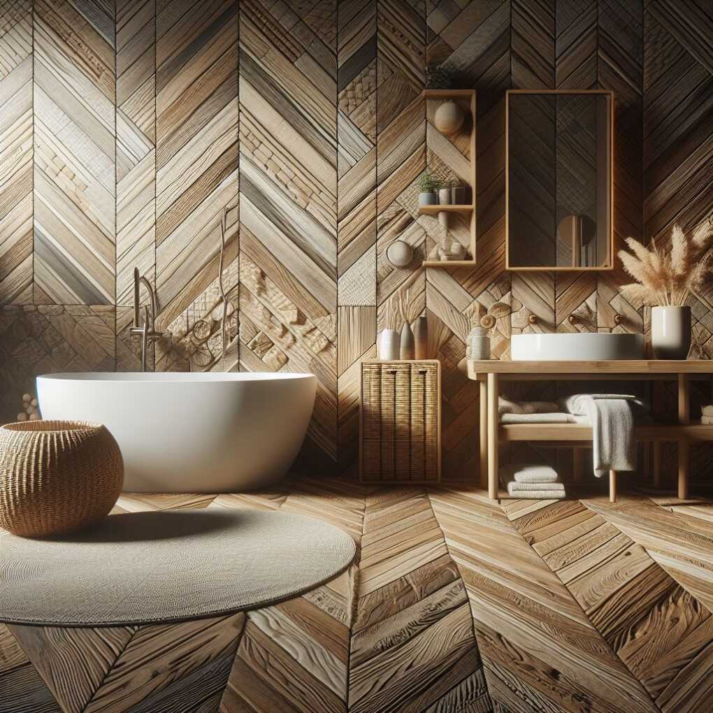 Woven Wood Look for Organic Warmth