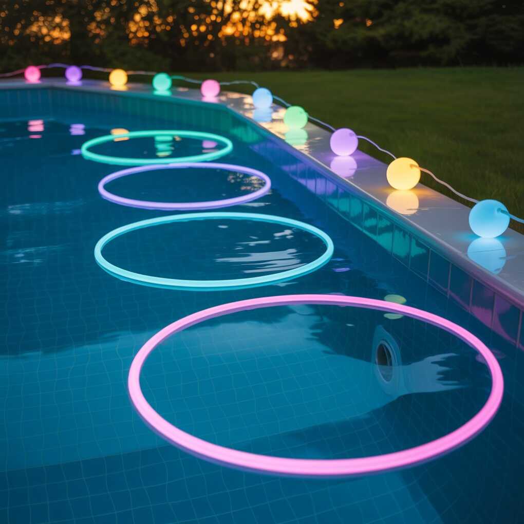 LED Hula Hoop Pool Lighting