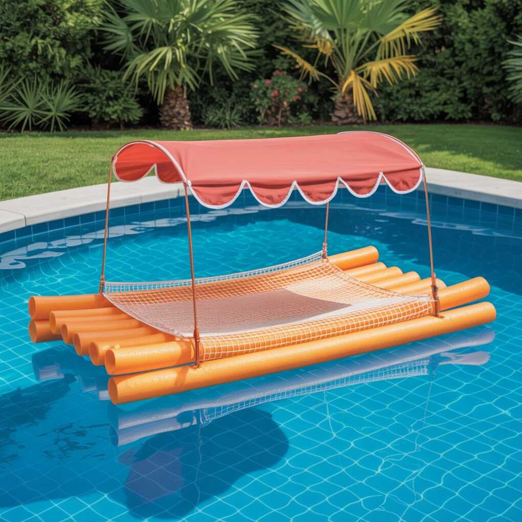 Pool Noodle Floating Relaxation Station