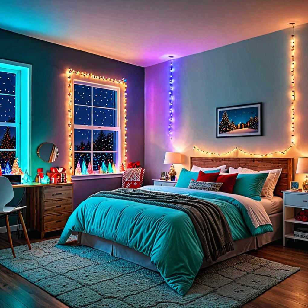 Christmas Lights in Bedroom