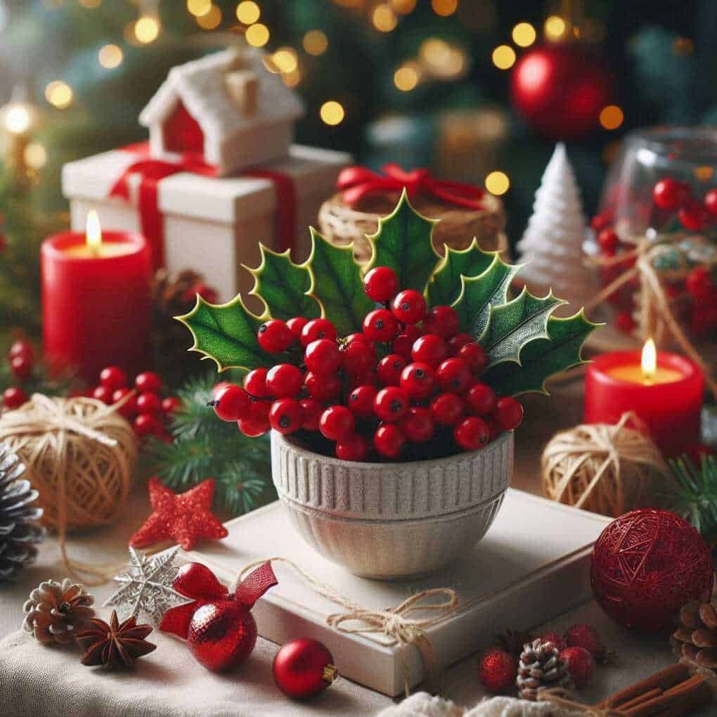 Holly Berry Christmas Decor Ideas