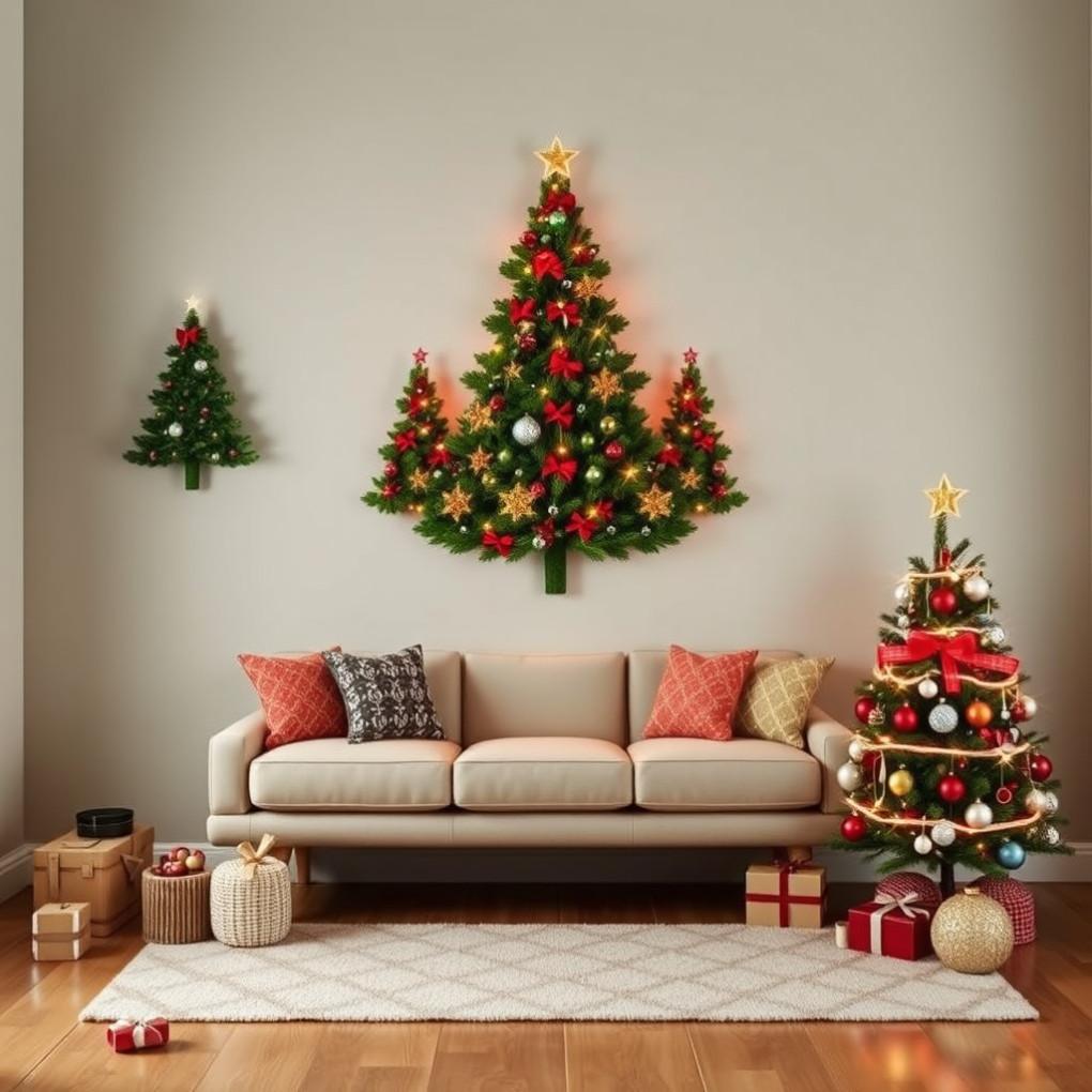 Wall Christmas Trees Ideas