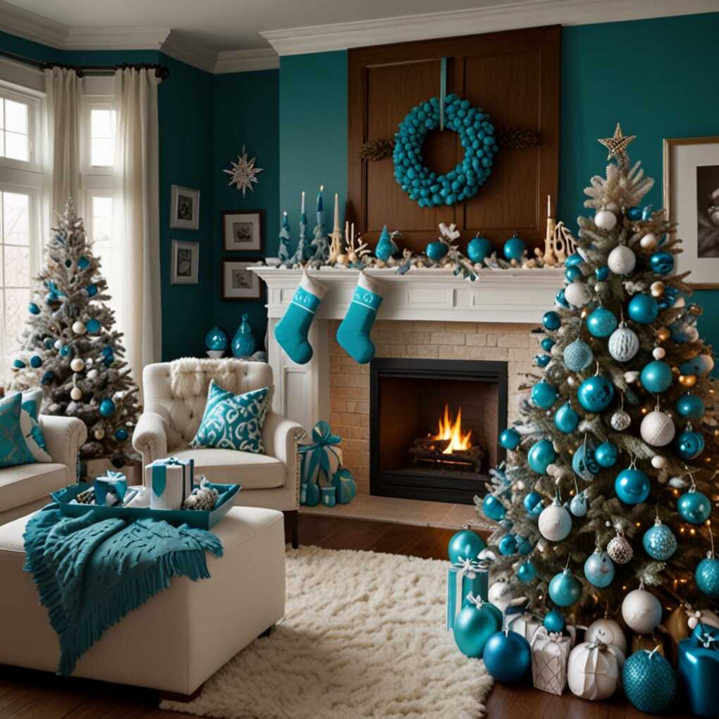 Turquoise Christmas Decorations Ideas