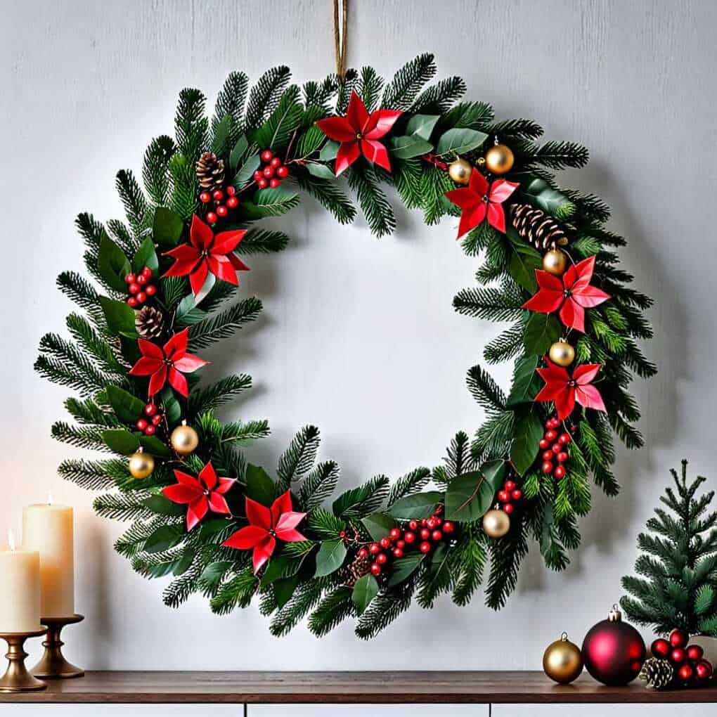 minimalist christmas wreath