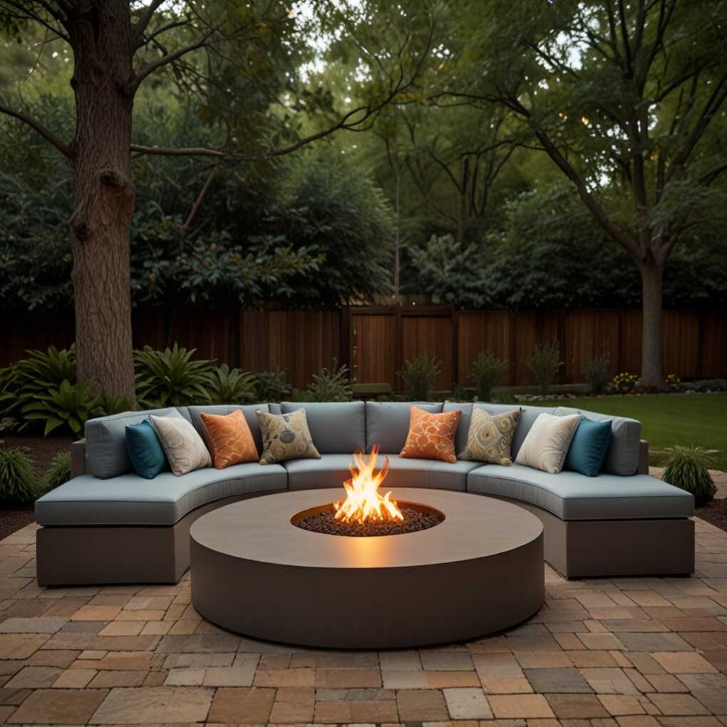 Curved Bench Seating for Intimate Gatherings