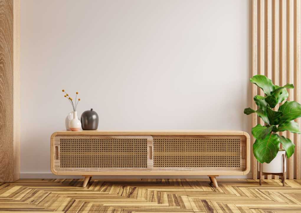 Add Cane‑Webbing Doors to TV Console