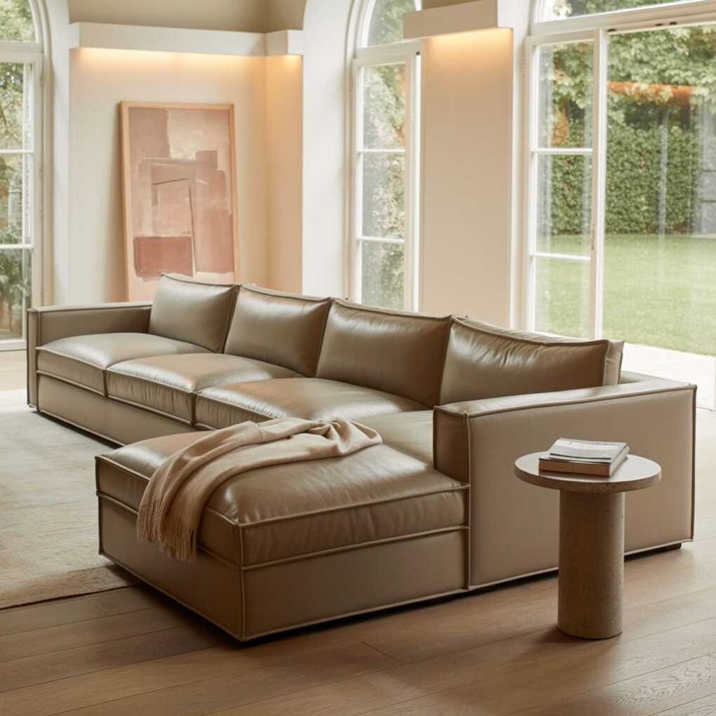 The Minimalist Modern Taupe Sectional