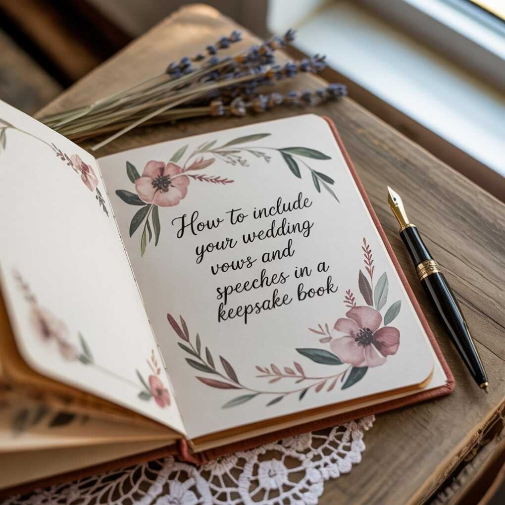 How to Include Your Wedding Vows and Speeches in a Keepsake Book